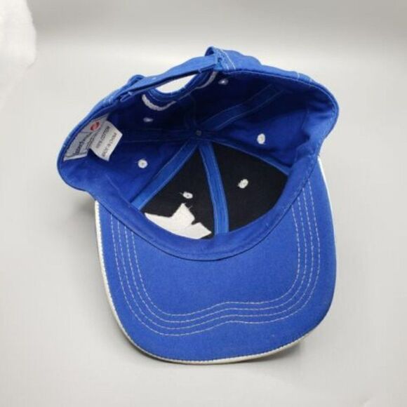 KOMATSU CONSTRUCTION MINING EQUIPMENT BASEBALL HAT CAP ADJUSTABLE blue white - Picture 5 of 7